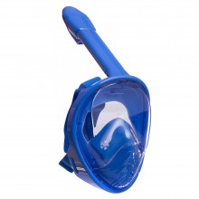 Маска для снорклінгу з диханням через ніс дитяча PL-1294 (силікон, пластик, р-р XS-6-12років, блакитний-білий) (PT0868)