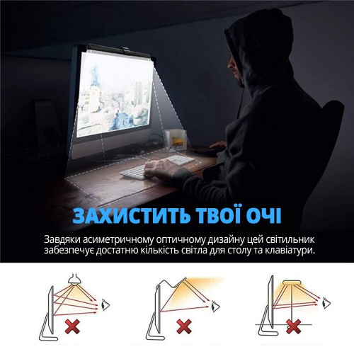 Лампа на монітор скрінбар Inspire TB-30SF 5W 3000-6000K USB Black