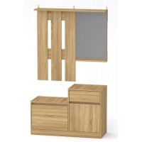 Передпокій із дзеркалом Компанит Влада 100,2х38х168,3 см Дуб сонома Передпокій із дзеркалом Компанит Влада 100,2х38х168,3 см Дуб сонома
