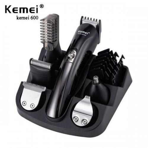 Машинка-триммер для стрижки волосся Kemei KM-600 11 в 1 + Підставка (48019U)