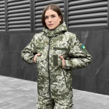Жіноча тактична куртка Pobedov Motive Military 348940 XL Піксель (00000005786)
