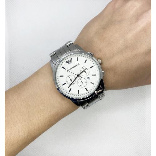 Наручний годинник чоловічий Clockhouse Emporio Armani Сріблястий (IBW687SO)