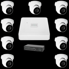 Комплект відеоспостереження на 9 камер GreenVision GV-IP-K-W77/09 5MP