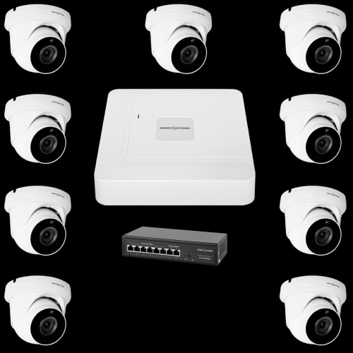 Комплект відеоспостереження на 9 камер GreenVision GV-IP-K-W77/09 5MP Комплект відеоспостереження на 9 камер GreenVision GV-IP-K-W77/09 5MP