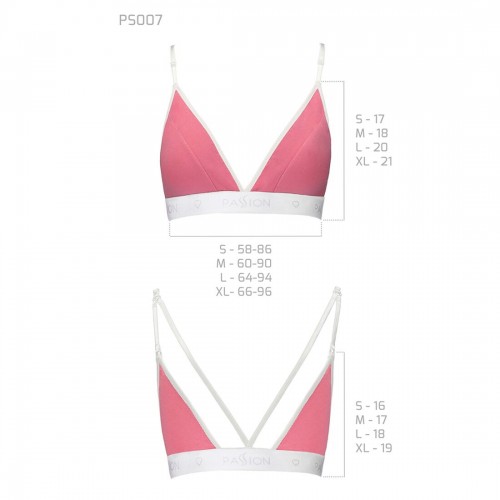 Спортивний топ з подвійними бретелями Passion PS007 TOP pink, size S в інтернет супермаркеті PbayMarket!