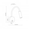 Бра TK Lighting Lagos 32x36 см Чорний (TK10039)