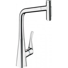 Змішувач для кухонної мийки з висувним душем Hansgrohe Metris M71 Хром 73816000