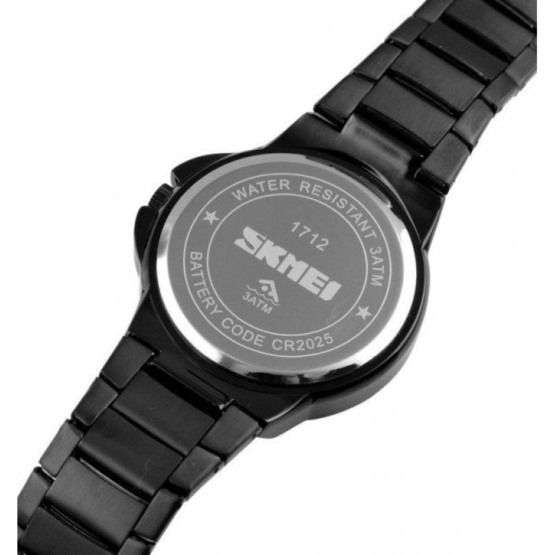 Чоловічий наручний годинник Skmei 1712 Чорний