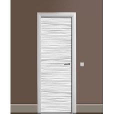 Наклейка на двері Zatarga «М'ятий льон» 650х2000 мм вінілова 3Д наклейка декор самоклеюча