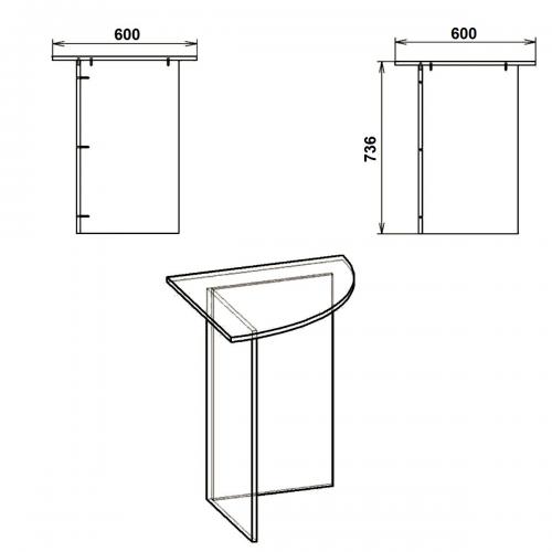 Стіл письмовий мо 2 Компаніт Німфея альба (білий) Стіл письмовий мо 2 Компаніт Німфея альба (білий)