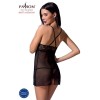 Прозора сорочка приталена Passion QUENTRIS CHEMISE L/XL, black, трусики в інтернет супермаркеті PbayMarket!