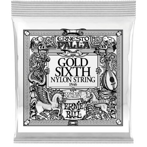 Струна Ernie Ball 1546 Gold 6th Ernesto Palla Nylon Classical Guitar String .042 Струна Ernie Ball 1546 Gold 6th Ernesto Palla Nylon Classical Guitar String .042
