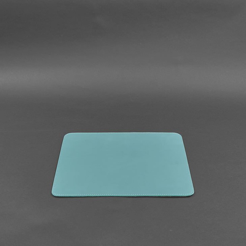 Килимок для мишки з натуральної шкіри 1.0 бірюзовий краст BlankNote