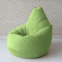 Безкаркасне крісло мішок груша з внутрішнім чохлом Coolki Велюр Салатовий XL105x85 Безкаркасне крісло мішок груша з внутрішнім чохлом Coolki Велюр Салатовий XL105x85