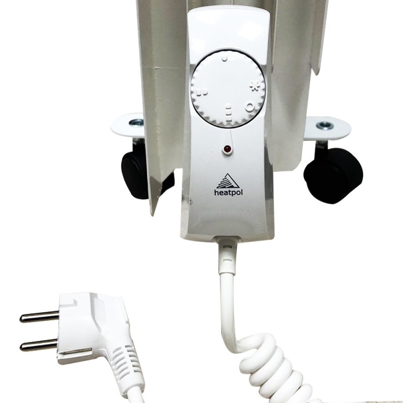 Обігрівач масляний алюмінієвий Gladiator HYBRID HYB-12W 500/100 термостат 2000Вт WiFi компл.роликів