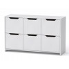 Комод з дверима Компанит 6Д 130х42х80 см Альба білий