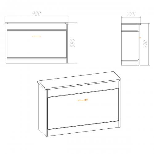 Тумба для взуття Компанит ТО 1 Тумба для взуття Компанит ТО 1