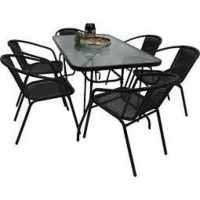 Комплект садової меблів Kontrast Garden Bistro Black-6 Комплект садової меблів Kontrast Garden Bistro Black-6