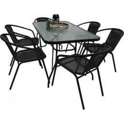 Комплект садової меблів Kontrast Garden Bistro Black-6 Комплект садової меблів Kontrast Garden Bistro Black-6