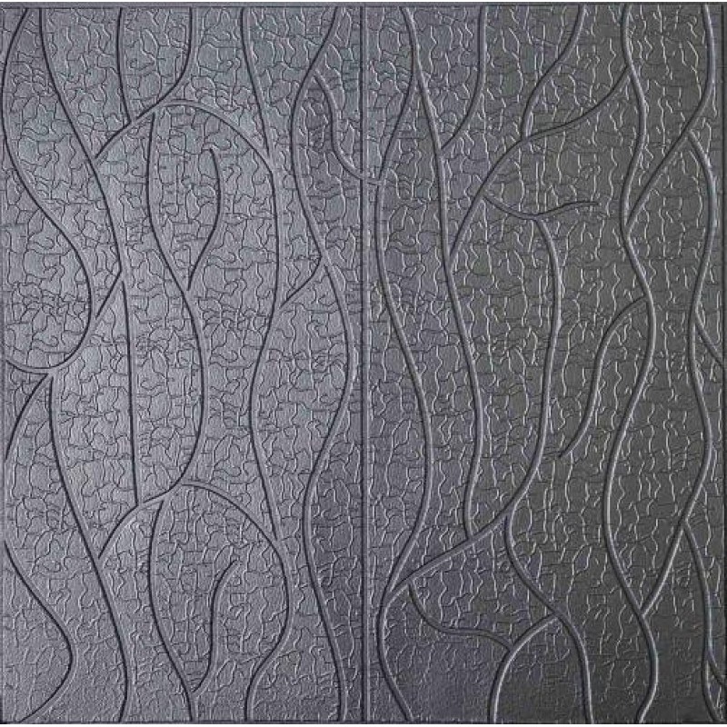 Самоклеюча декоративна 3D панель Loft-Expert скеля графіт 700x700x5 мм
