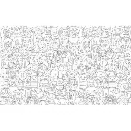 Шпалери - розмальовки Pasportu Чудики 60х100см 201-19812637 Шпалери - розмальовки Pasportu Чудики 60х100см 201-19812637