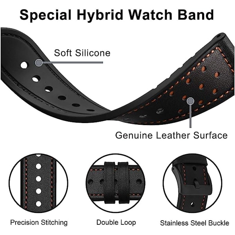 Ремінець шкіряний універсальний BeWatch dot 22 мм Black (1240101WW)