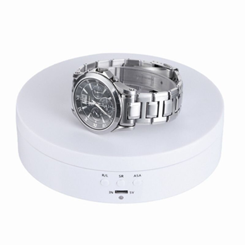 Поворотний стіл для предметної фотозйомки і демонстрації предметів з 3-ма швидкостями Bakeey 13W, діаметром 13 см, білий