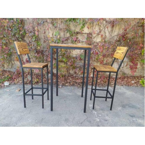 Комплект барний (стіл + стільці) GoodsMetall у стилі Лофт БК71 Комплект барний (стіл + стільці) GoodsMetall у стилі Лофт БК71