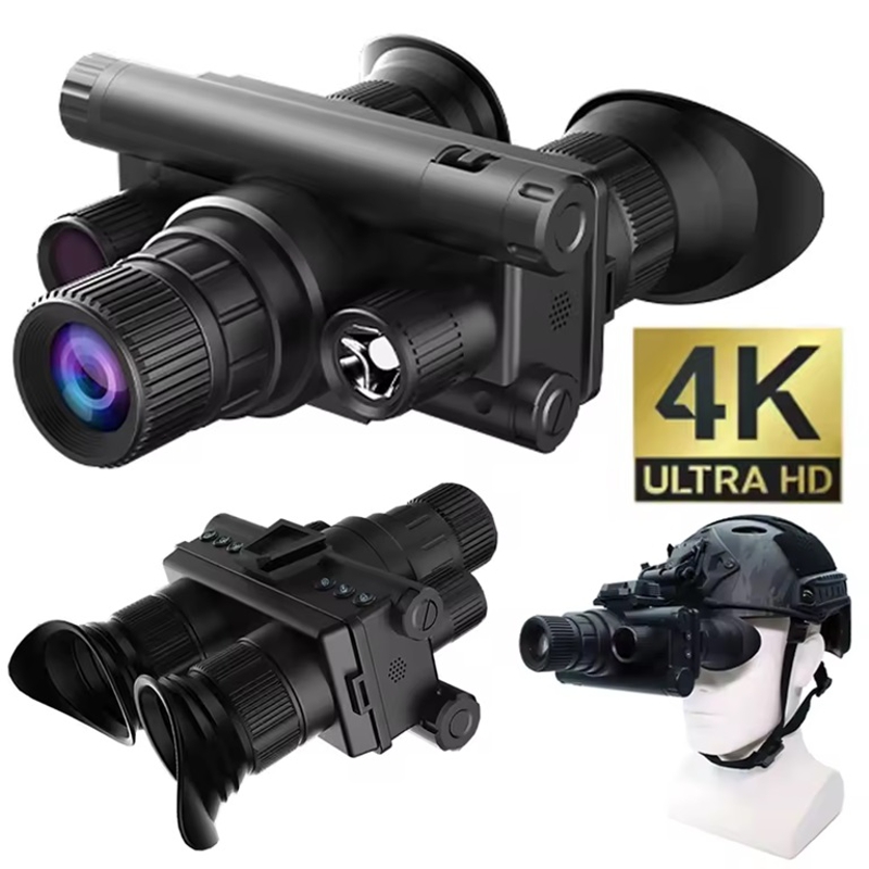 Окуляри нічного бачення ПНБ з відео/фото записом у 4K для кріплення на шолом Nectronix Z9157, до 600 метрів