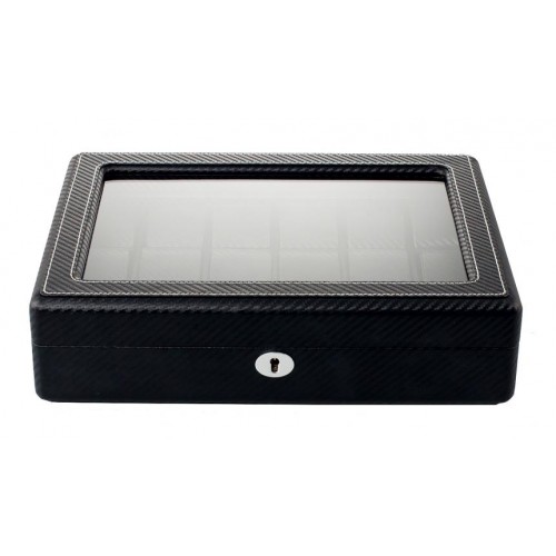 Шкатулка для зберігання годинників Salvadore 18W-KCC 340х260х90 мм Чорний