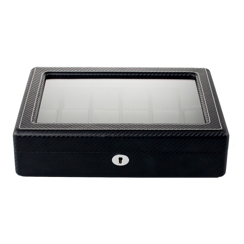 Шкатулка для зберігання годинників Salvadore 18W-KCC 340х260х90 мм Чорний