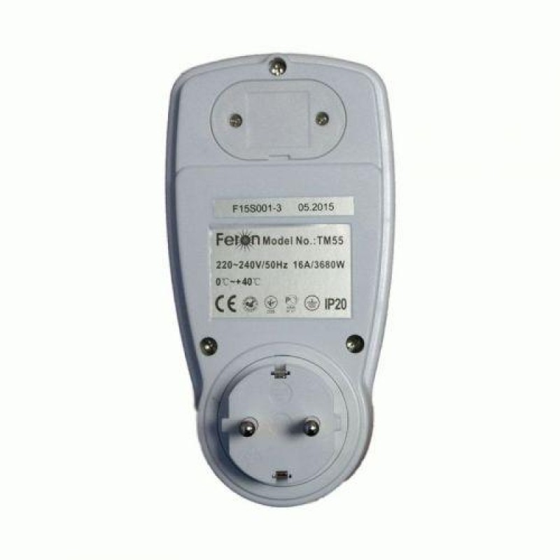 Енергометр Feron TM55 лічильник електроенергії розетковий