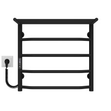Рушникосушарка електрична Трапеція з полицею П5 500х500 Deffi Чорний JD03 (C.TP.50.50.5.E.B.L.1)