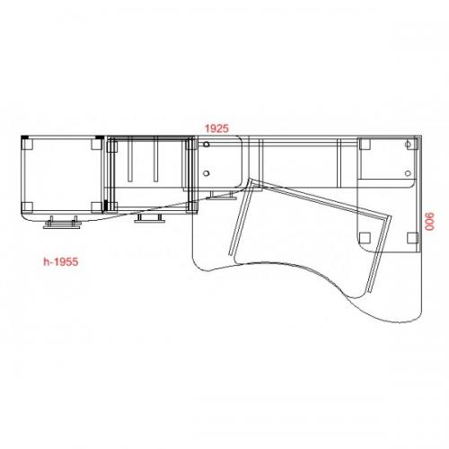 Комп'ютерний стіл кутовий Тиса СК-20 Венге - Дуб молочний Комп'ютерний стіл кутовий Тиса СК-20 Венге - Дуб молочний