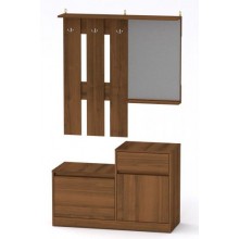 Передпокій із дзеркалом Компанит Влада 100,2х38х168,3 см горіх
