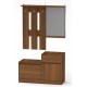 Передпокій із дзеркалом Компанит Влада 100,2х38х168,3 см горіх