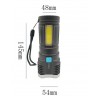 Ліхтар ручний Police X509/L-S03-4LED 3030+COB з/в USB-micro Чорний ABS пластик (X509)