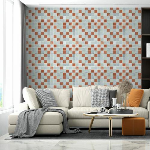 Панель стінова 3D 700х770х4мм мозаїка коричнева (D) Sticker Wall SW-00002012 Панель стінова 3D 700х770х4мм мозаїка коричнева (D) Sticker Wall SW-00002012