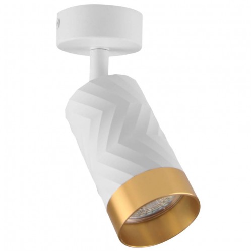Спот Polux Arras 5.5x5.5x10 см Біло-золотистий (Pol323590) Спот Polux Arras 5.5x5.5x10 см Біло-золотистий (Pol323590)