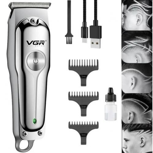 Акумуляторна машинка для стрижки VGR V-071 5 Вт Сріблястий (2390000058) Акумуляторна машинка для стрижки VGR V-071 5 Вт Сріблястий (2390000058)
