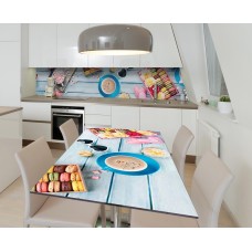 Наклейка 3Д вінілова на стіл Zatarga «Цукрова веселка» 600х1200 мм (Z184051st)