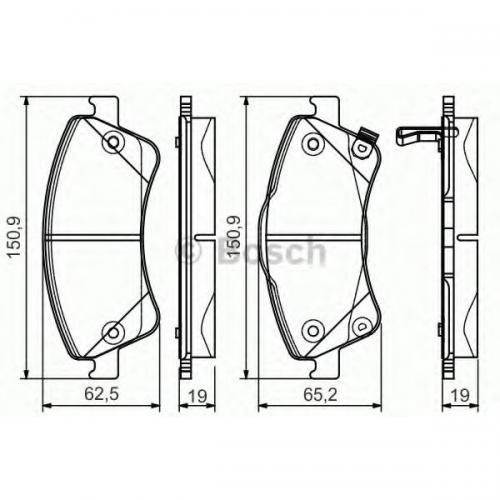 Гальмівні колодки Bosch передні дискові TOYOTA Auris/Avensis F 07>> PR2 0986495106 в інтернет супермаркеті PbayMarket!