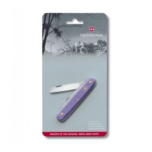 Швейцарський ніж Victorinox Floral садовий 100 мм 1 функція фіолетовий в блістрі (3.9050.22B1) Швейцарський ніж Victorinox Floral садовий 100 мм 1 функція фіолетовий в блістрі (3.9050.22B1)