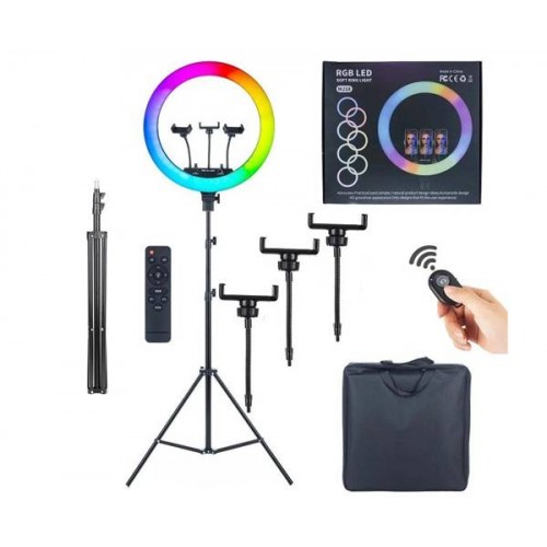 Студійна 360° світлодіодна LED лампа зі штативом XPRO LIVE LIGHT 45 см MJ 18 із сенсорним керуванням та штативом у комплекті (6548_8511) Студійна 360° світлодіодна LED лампа зі штативом XPRO LIVE LIGHT 45 см MJ 18 із сенсорним керуванням та штативом у комплекті (6548_8511)