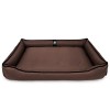 Лежак ліжко для собак всіх порід EGO Bosyak Waterproof XL 105х80 Коричневий (спальне місце для великих собак)