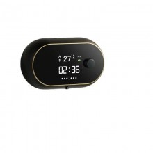 Сенсорний диспенсер настінний дозатор для мила з годинником Zhiya MYX-W2 Black
