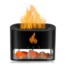 Зволожувач повітря соляна лампа Docsal Flame 3в1 з ефектом полум'я CNV