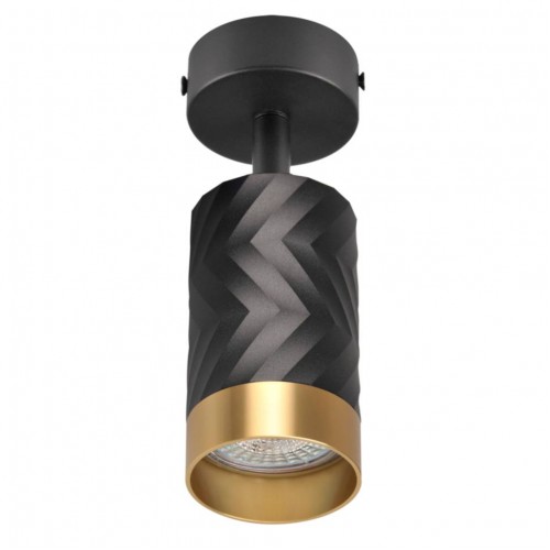 Спот Polux Arras 5.5x5.5x10 см Чорно-золотистий (Pol323538)