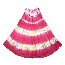 Сукня Літнє Karma Віскоза Вишивка Вільний розмір Яскраво-рожевий (24378)