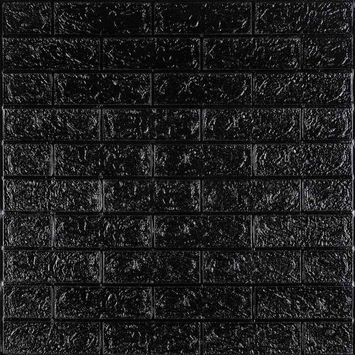 3D панель самоклеюча цегла Чорна 700x770x5мм (019-5) Sticker Wall SW-00000151 3D панель самоклеюча цегла Чорна 700x770x5мм (019-5) Sticker Wall SW-00000151